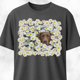Lab In A Daisies Field T Shirt Gift For Dog Lover