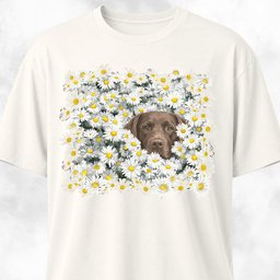 Lab In A Daisies Field T Shirt Gift For Dog Lover