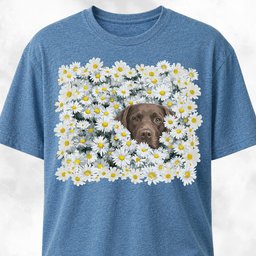 Lab In A Daisies Field T Shirt Gift For Dog Lover