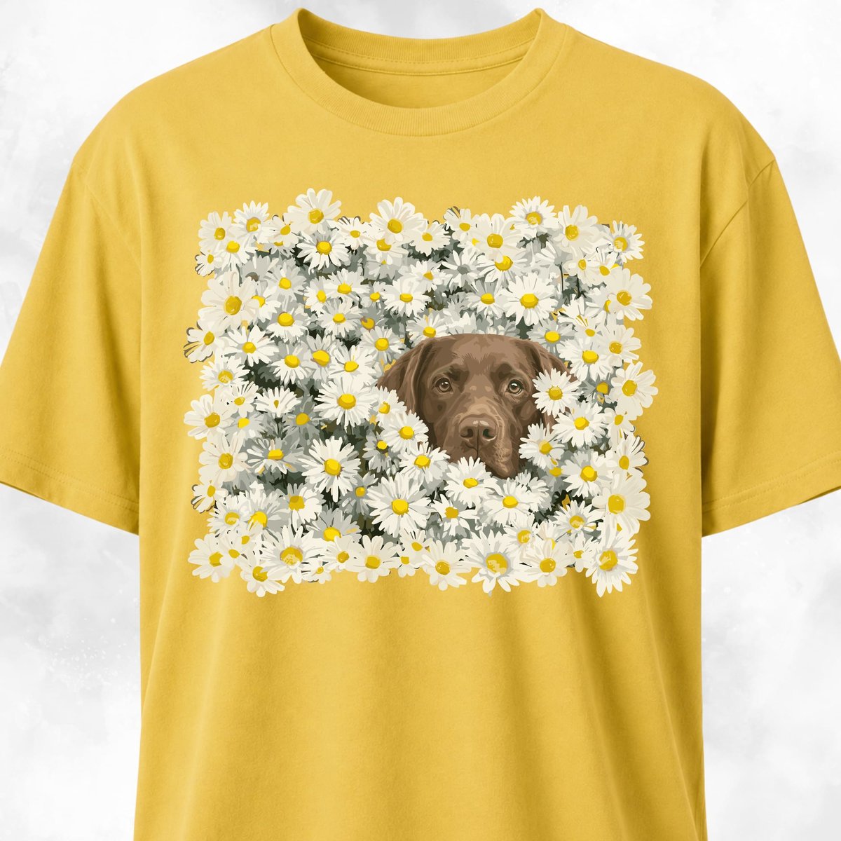 Lab In A Daisies Field T Shirt Gift For Dog Lover