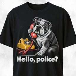 Hello Police English Bulldog T Shirt Gift For Dog Lover