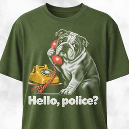 Hello Police English Bulldog T Shirt Gift For Dog Lover