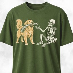 Golden Retriever Fetches A Skeleton Arm T Shirt Gift For Dog Lover