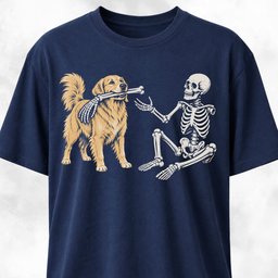 Golden Retriever Fetches A Skeleton Arm T Shirt Gift For Dog Lover