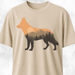 Nature German Shepherd T Shirt Gift For Dog Lover