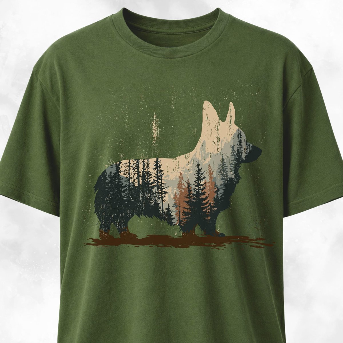 Nature Corgi T Shirt Gift For Dog Lover