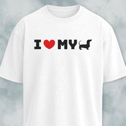 I Love My Doxie Minimal T Shirt Gift For Dog Lover