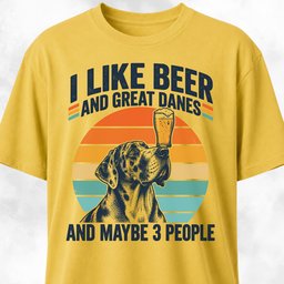 I Like Beer And Great Danes T Shirt Gift For Dog Lover