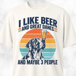 I Like Beer And Great Danes T Shirt Gift For Dog Lover