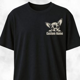 Personalized Chihuahua Pocket Design T Shirt Gift For Dog Lover