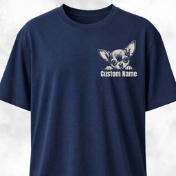 Personalized Chihuahua Pocket Design T Shirt Gift For Dog Lover
