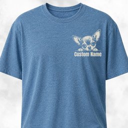 Personalized Chihuahua Pocket Design T Shirt Gift For Dog Lover