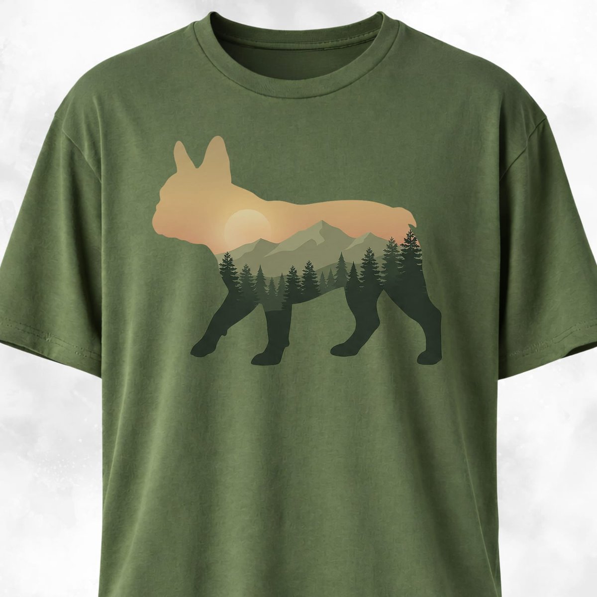 Sunset French Bulldog T Shirt Gift For Dog Lover