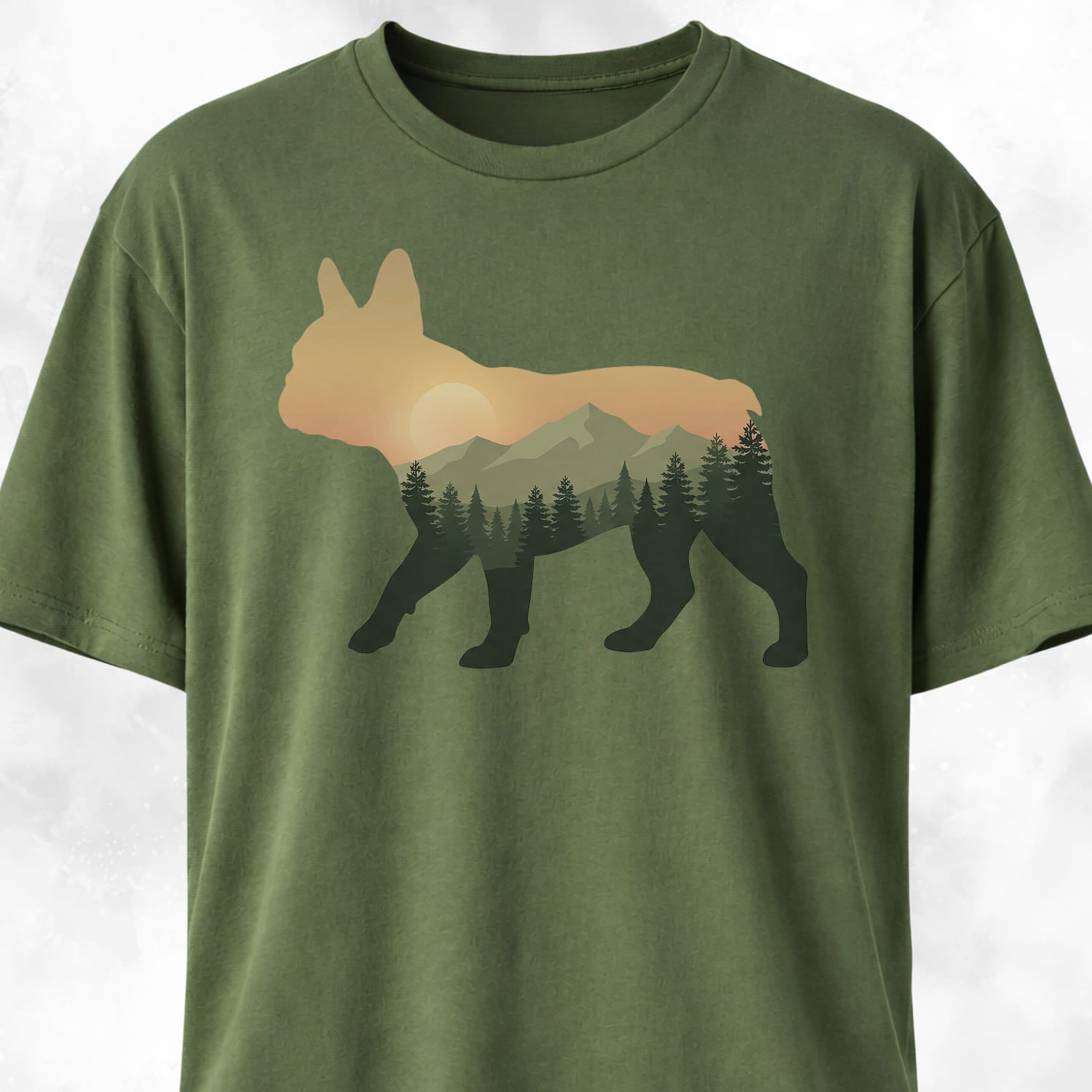 Sunset French Bulldog T Shirt Gift For Dog Lover