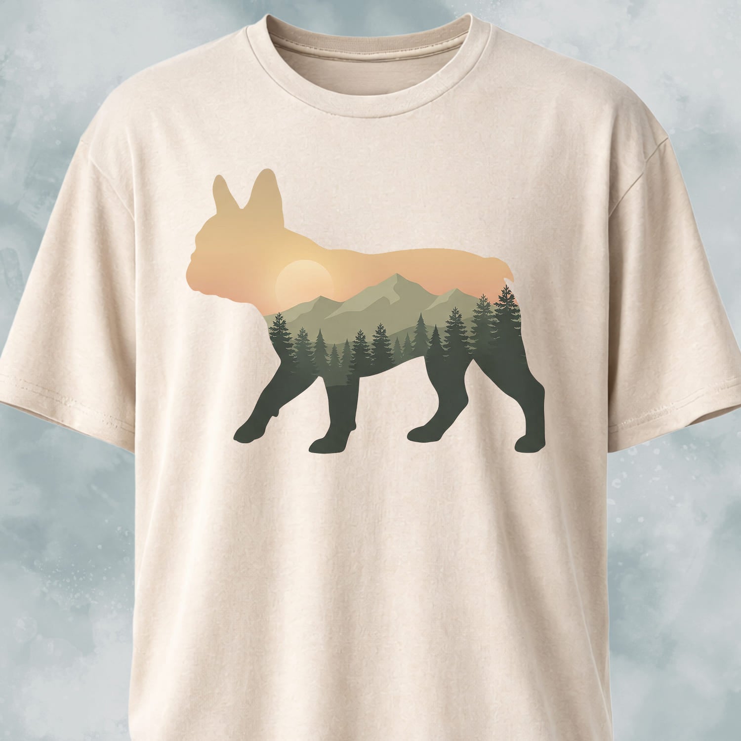 Sunset French Bulldog T Shirt Gift For Dog Lover