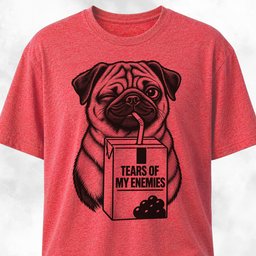 Tears On My Enemies Pug T Shirt Gift For Dog Lover