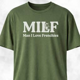 Milf Man I Love Frenchies T Shirt Gift For Dog Lover