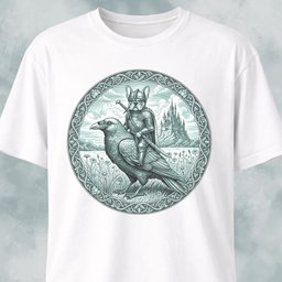 Medieval French Bulldog Knight On A Crow T Shirt Gift For Dog Lover