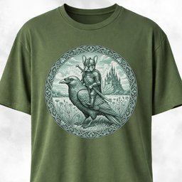 Medieval French Bulldog Knight On A Crow T Shirt Gift For Dog Lover