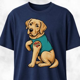 I Love Mom Tattoo Yellow Lab T Shirt Gift For Mom
