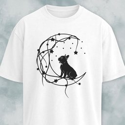 Moon Frenchie Romantic T Shirt Gift For Dog Lover