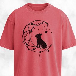 Moon Frenchie Romantic T Shirt Gift For Dog Lover