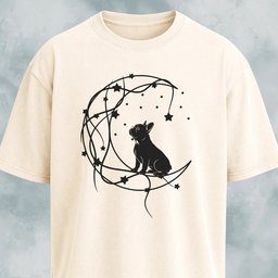 Moon Frenchie Romantic T Shirt Gift For Dog Lover