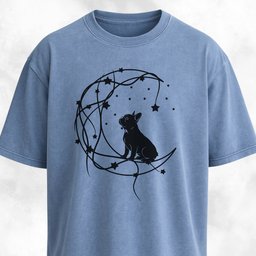 Moon Frenchie Romantic T Shirt Gift For Dog Lover