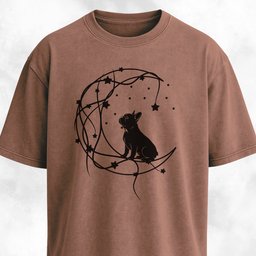 Moon Frenchie Romantic T Shirt Gift For Dog Lover