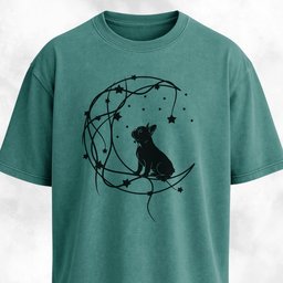 Moon Frenchie Romantic T Shirt Gift For Dog Lover