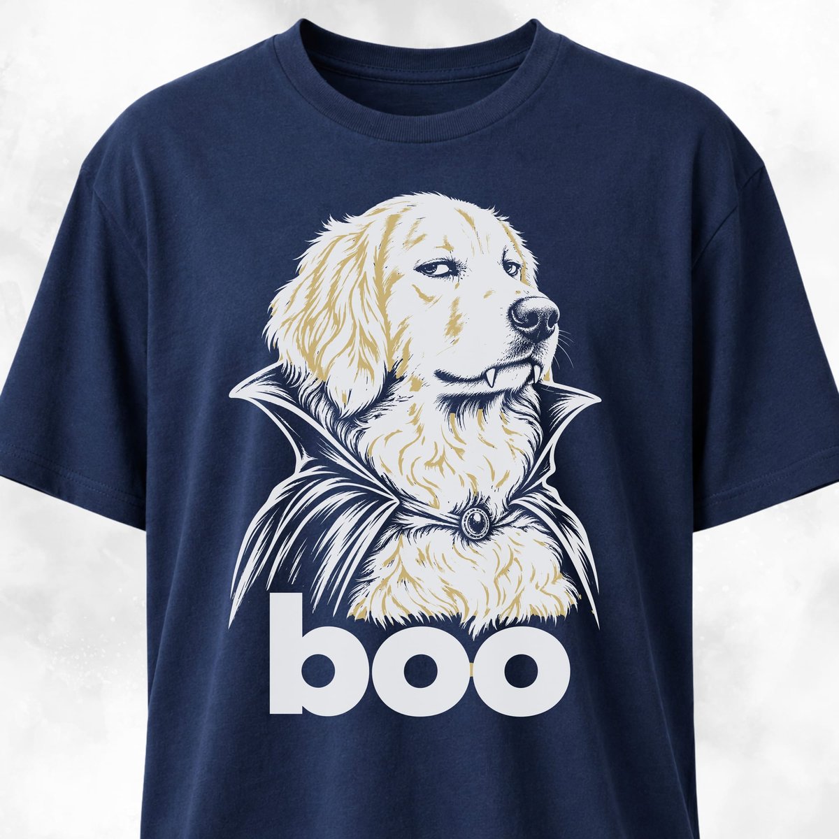 Skeptical Vampire Golden Retriever T Shirt Gift For Dog Lover