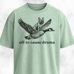 Off To Cause Drama Frenchie T Shirt Gift For Dog Lover