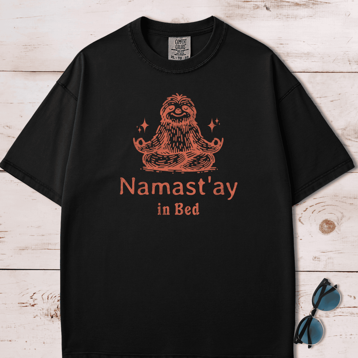 Namaste Stay In Bed Lazy Yoga T Shirt Gift For Dog Lover