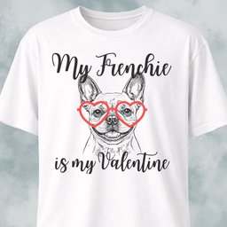 My Frenchie Is My Valentine T Shirt Gift For Dog Lover