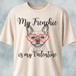 My Frenchie Is My Valentine T Shirt Gift For Dog Lover