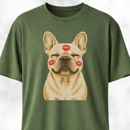 Kisses On A Frenchie T Shirt Gift For Dog Lover