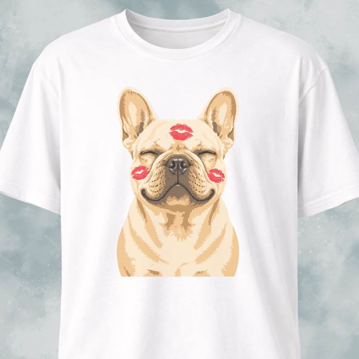 Kisses On A Frenchie T Shirt Gift For Dog Lover