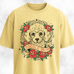 Poodle Mom Tattoo Design T Shirt Gift For Mom