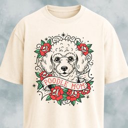 Poodle Mom Tattoo Design T Shirt Gift For Mom