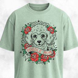 Poodle Mom Tattoo Design T Shirt Gift For Mom