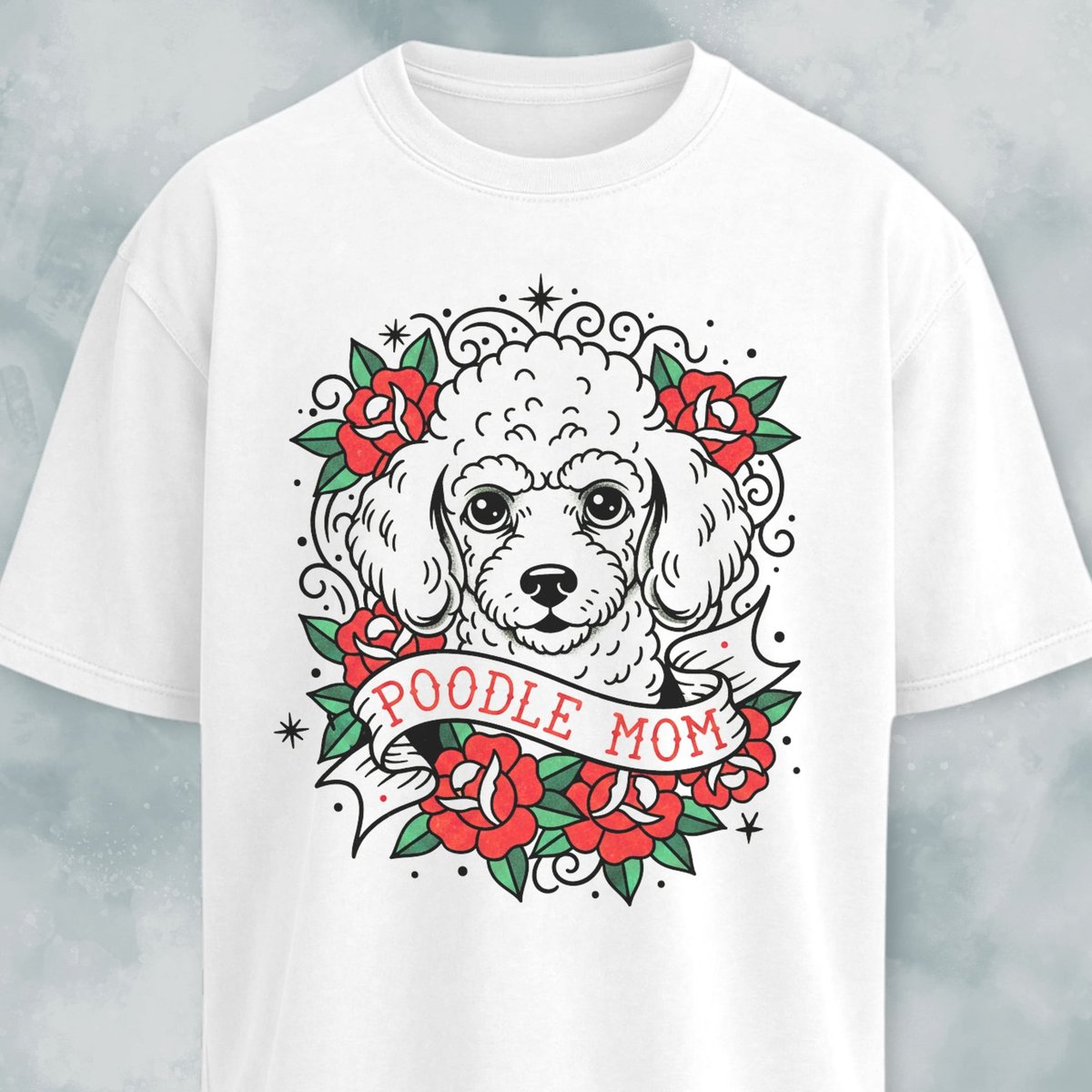 Poodle Mom Tattoo Design T Shirt Gift For Mom