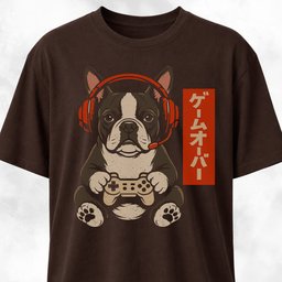 Retro Gamer Boston Terrier T Shirt Gift For Dog Lover