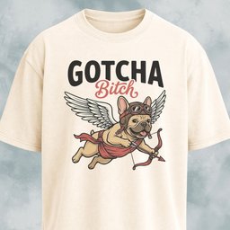 Gotcha Bitch Frenchie T Shirt Gift For Dog Lover