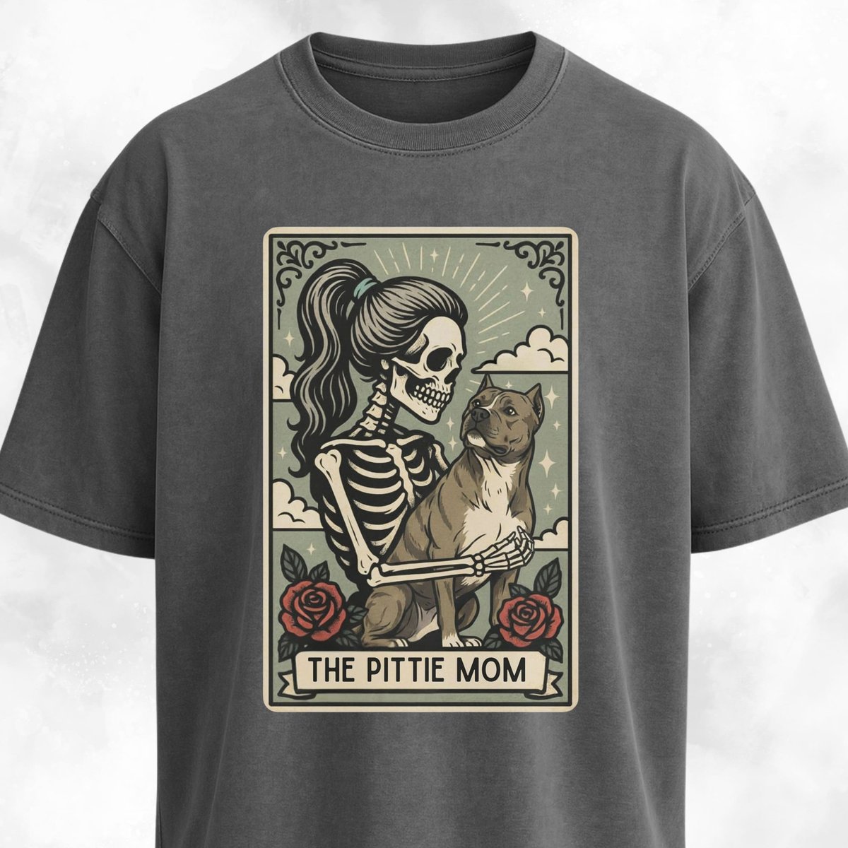 The Pittie Mom Tarot Card T Shirt Gift For Mom