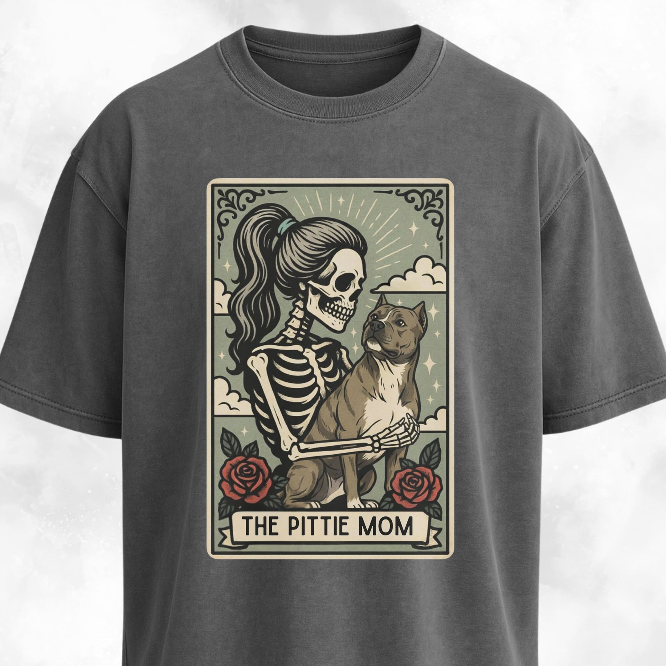 The Pittie Mom Tarot Card T Shirt Gift For Mom