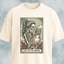 The Pittie Mom Tarot Card T Shirt Gift For Mom