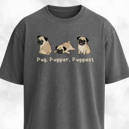 Pug Puggier Puggiest T Shirt Gift For Dog Lover