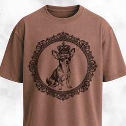Regal Chihuahua With A Crown T Shirt Gift For Dog Lover