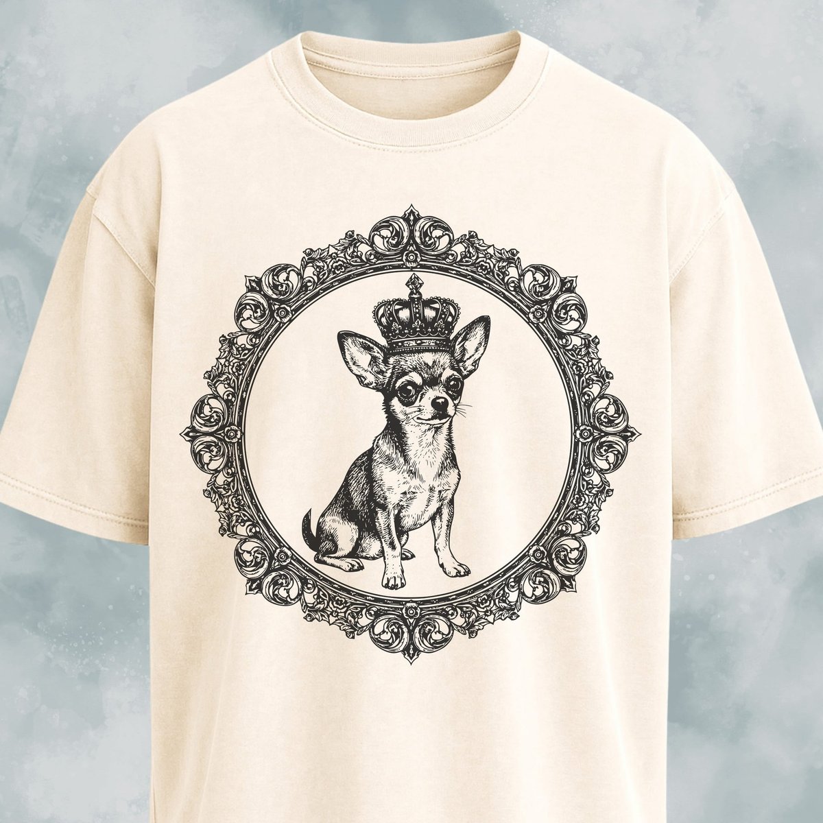 Regal Chihuahua With A Crown T Shirt Gift For Dog Lover