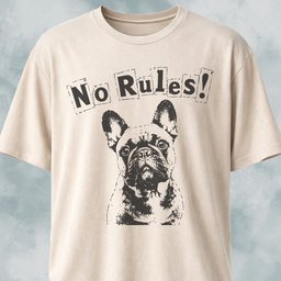 No Rules French Bulldog T Shirt Gift For Dog Lover